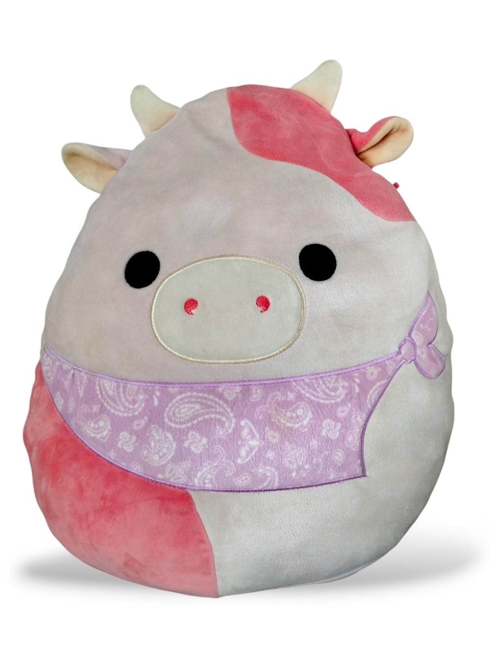 Squishmallows Reshma The Cow Bandana Edition 14" Pink Plush Stuffed Animal